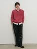 GENERALIDEA Man Pocket Half Zip Sweatshirt [Red] / Gf1Mss004
