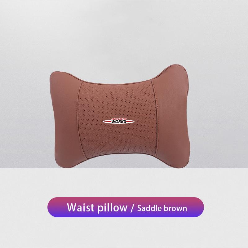 Car Headrest/Lumbar Support Car Neck Pillow Waist Cushion For MINI WORKS One Cooper JCW R60 R59 R58 R57 R56 R55 R53 R52 F55 F56