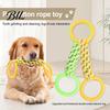 Strong Dog Chew Toy Pet Double Loop Design Cotton Rope Interactive Puppy Canine Bite-resistant Teeth Oral Health Safe Double-loop