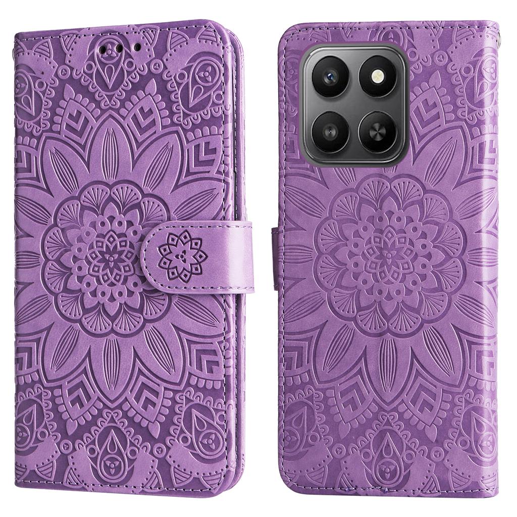 For Honor 400 Smart Case Sunflower Imprint Leather Wallet Phone Cover