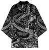 Fashion Anime Dragon Print Cardigan Kimono Harajuku Women Men Yukata Female Japanese Streetwear Traditional Cosplay Haori