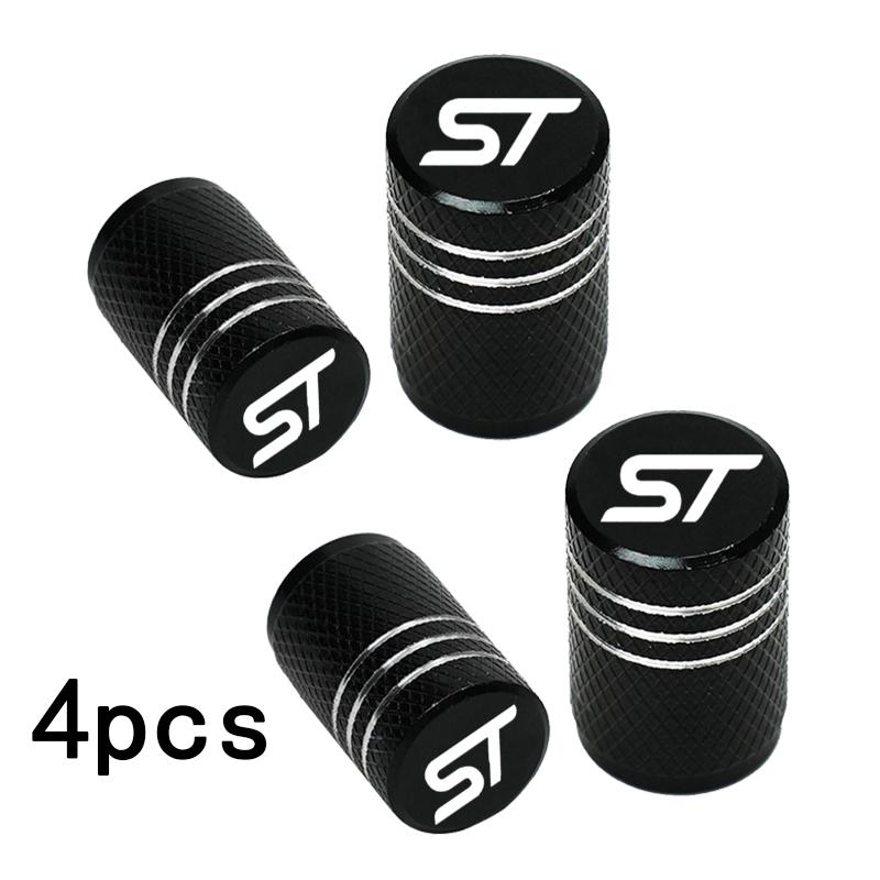 AJD1 For Ford ST FOCUS 2 3 Mondeo Fiesta Kuga MK2 MK3 MK4 Accessorise Car Wheel Tire Valve Caps Tyre Stem Covers Airdust Waterproof