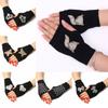 Women's Touch Screen Knitted Gloves Fingerless Mittens Hand Warmer Winter Sparkling Rhinestone