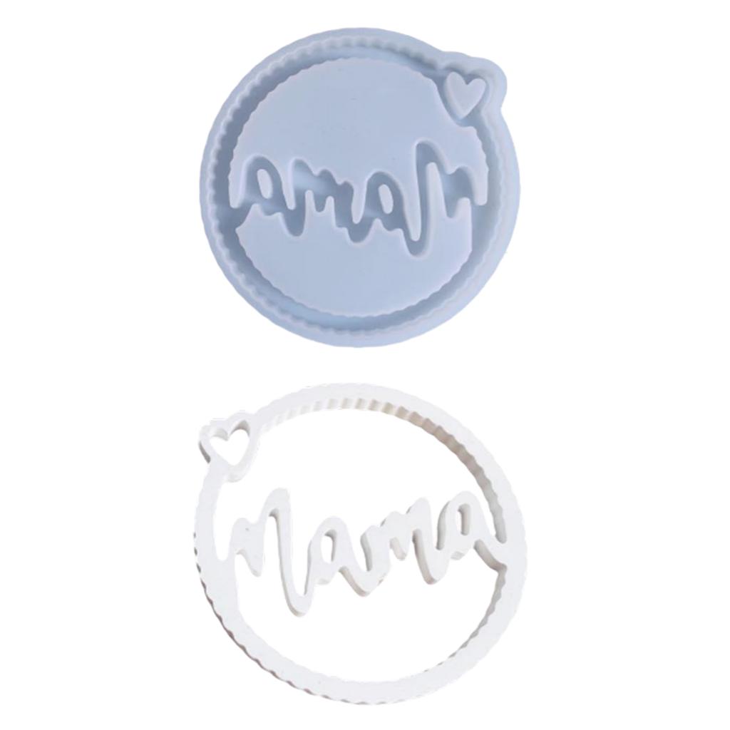 Mom Letter Silicone Candle Molds for Epoxy Resin Candle Soap Chocolate Fondant Hanging Decoration Mother Day Present