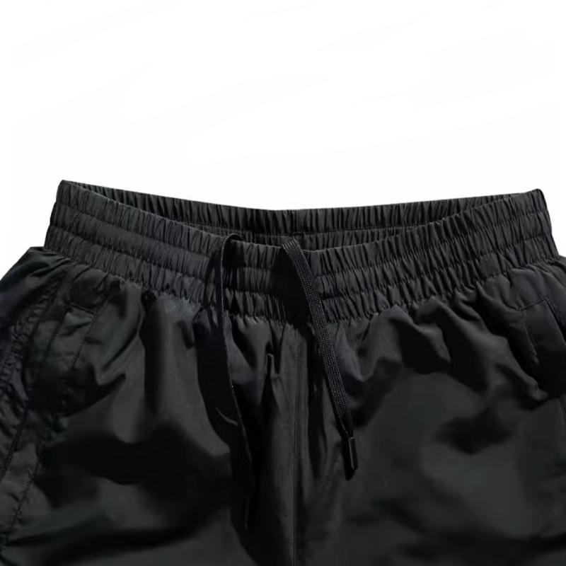 Li Ning Однотонные штаны для отдыха и фитнеса, свободного кроя, универсальные, с флисовой подкладкой, ветрозащитные, утепленные, прямого кроя, спортивные, мужские YKMV013-1
