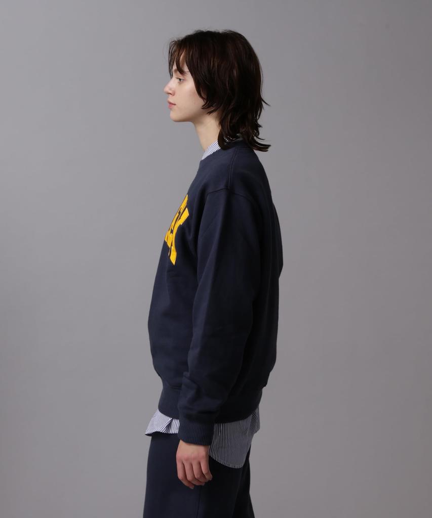 AVIREX CREW NECK L/S SWEAT LOGO 783-3932003 men's XL navy