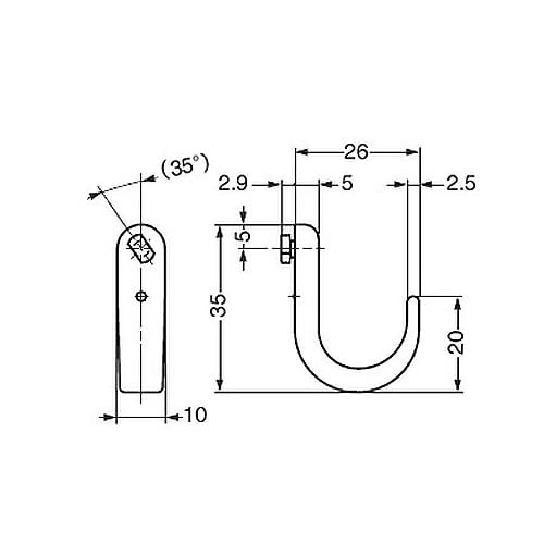 Sugatsune Lamp Brand Shelf Column Hook SP-35