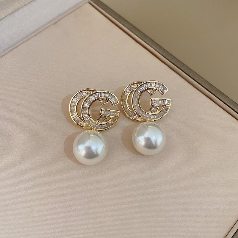 Pearl Tassel Earrings with Silver Needle & Floral Design – Medieval Vintage Style for Women