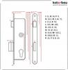 Lock J. latch. insert 72/34 RIGHT