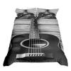 Retro Guitar Wood Grain Three-Piece Duvet Cover 3D Digital Printing Bedding Home Textile