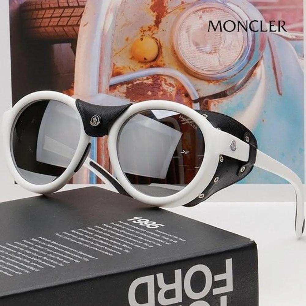 Sunglasses ML0046 21C White Horn-rimmed Frame with Leather Trim