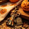 Festive Halloween Keyring 1/2Pcs Spirit Boo Crew Ghost Keychain, Spooky Accessory for Keys Seasonal Keychain Charm Bags Lanyards, Perfect Gift Lovers