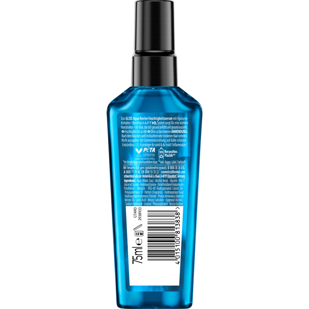 Schwarzkopf Сыворотка для волос Aqua Revive 75 мл