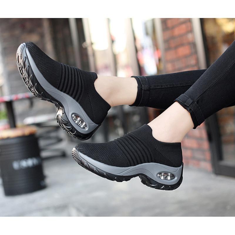 Женская спортивная обувь для путешествий и походов, повседневная обувь на воздушной подушке, увеличивающая рост, для улицы