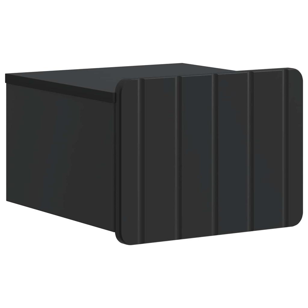 Wall Mounted Nightstand 2 pcs Black 33 x 34.5 x 24 cm
