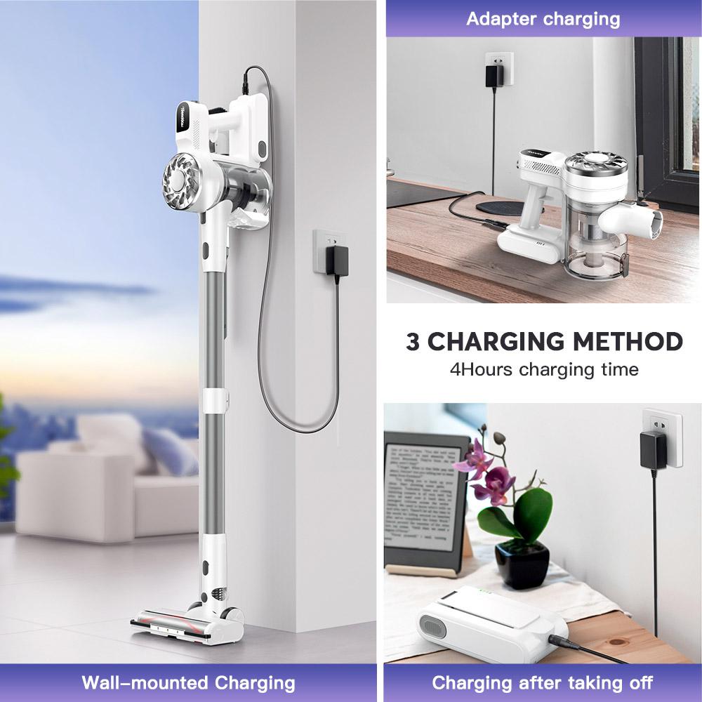 Teendow V08 Pro Cordless Vacuum Cleaner, 25kPa Powerful Suction, 2200mAh Battery