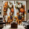 2 шт. HD Vintage Vintage Harvest Festival тыква декоративная занавеска Желтая завязка цифровая печать занавеска украшение для дома