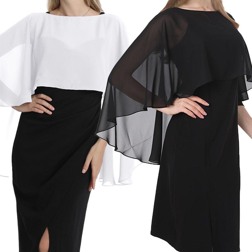 Elegant Sheer Shawl Top Loose Fit Chiffon Sunscreen Outerwear Chiffon Cover Up  Vacation