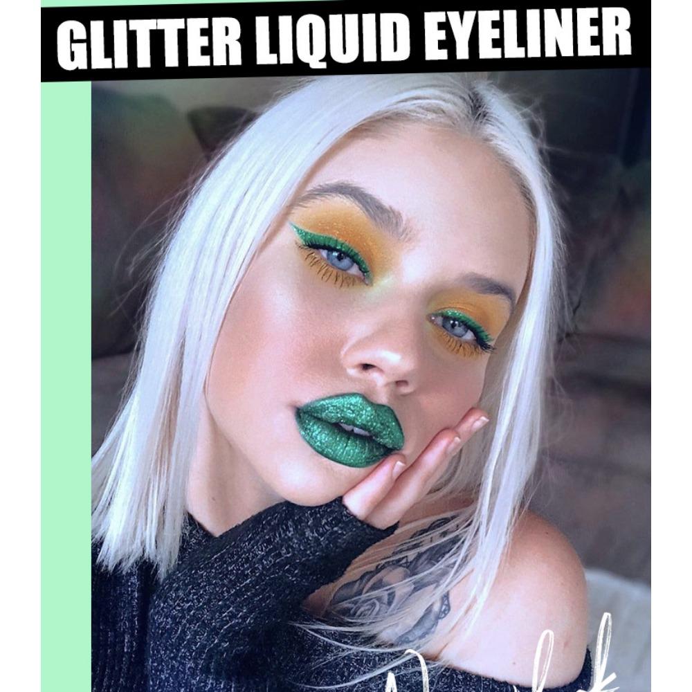 MLSMILE Pearlescent Liquid Eyeliner, Explosive Colorful Glitter Eye Shadow, Waterproof Non-smudge Eyeliner