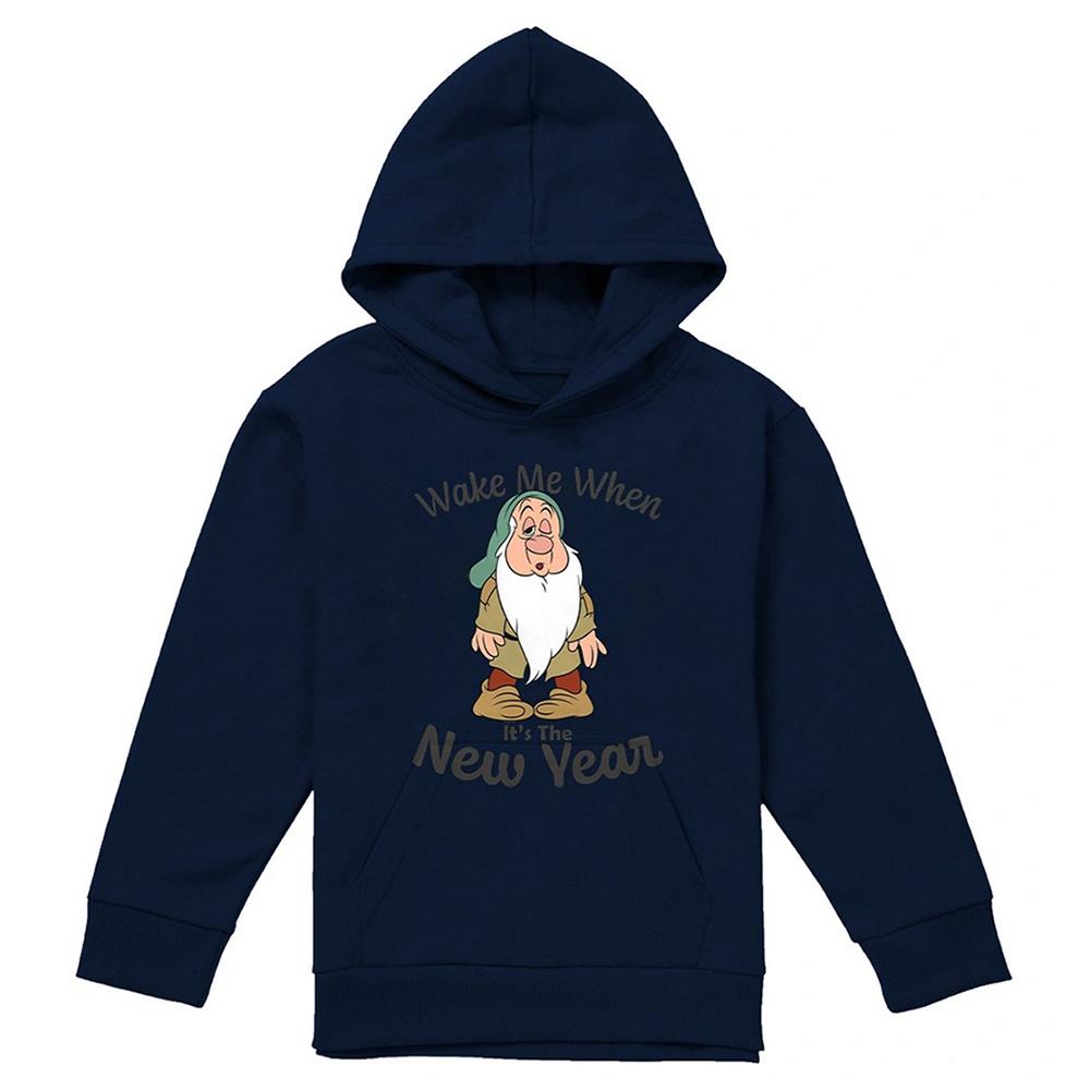 Snow White Childrens/Kids Wake Me When It's The New Year Sleepy Hoodie