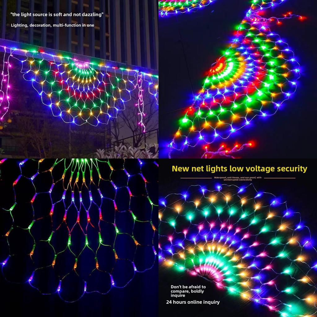 Peacock Outdoor Led Net Light Waterproof For Garden And Patio Decoration