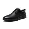 Весенние новые кожаные туфли в стиле business casual, дышащие, из черной кожи, удобные, с мягкой подошвой