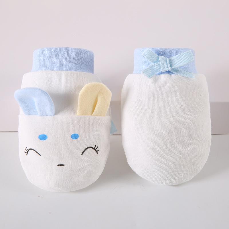 Newborn Breathable Pure Cotton Anti-Scratch Mittens