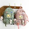 Girls School Bag Sets Kawaii Travel Cartoon Doll Backpack Shoulder Book Fashion Bag for Students