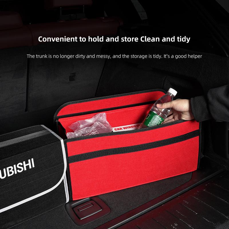 Car Logo Large Space Foldable Storage Box Car Trunk Travel Bag For Mitsubishi Eclipse Lancer Outlander Pajero ASX Ralliart Star