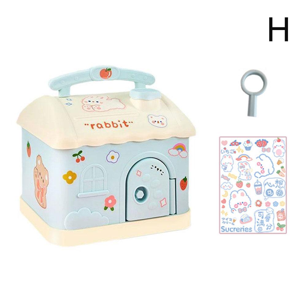 Милый мультяшный домик-копилка-кролик, милая коробка для хранения вещей для детей с наклейками своими руками, украшение дома, подарки на день рождения для детей