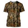 Hunting Camouflage T-Shirt Summer T Shirt Man 3D Printing Streetwear Clothing Short Sleeve Clothes Luxury T-Shirt Men Clothing
