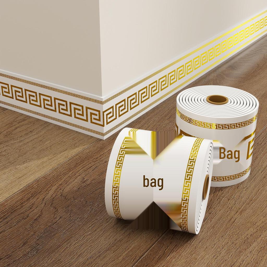 Утолщенный водонепроницаемый самоклеящийся плинтус с видом плитки