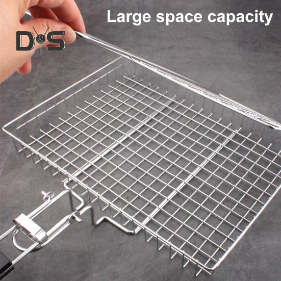Корзина для гриля для рыбы и овощей, корзина для гриля из нержавеющей стали, переносная складная подставка для гриля для кемпинга и барбекю, для рыбы, овощей, креветок