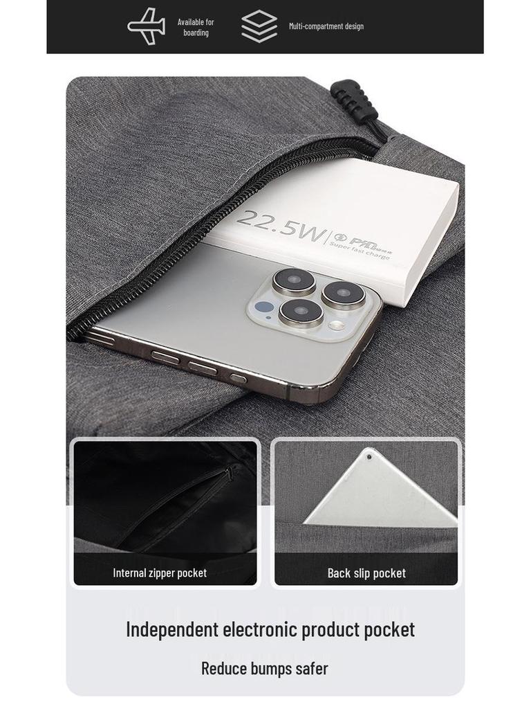 Мужской прочный водонепроницаемый рюкзак для ноутбука из ткани Оксфорд для бизнеса и путешествий