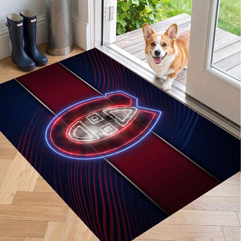 Soft Floor Carpet Montreal Canadiens Pattern Area Rug Decorative Mat For Home Room Decoration