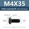 Yigu Black Nickel Carbon Steel PM Phillips Round Head Screws m2-m4 Pan Head Machine Screws for Electronics
