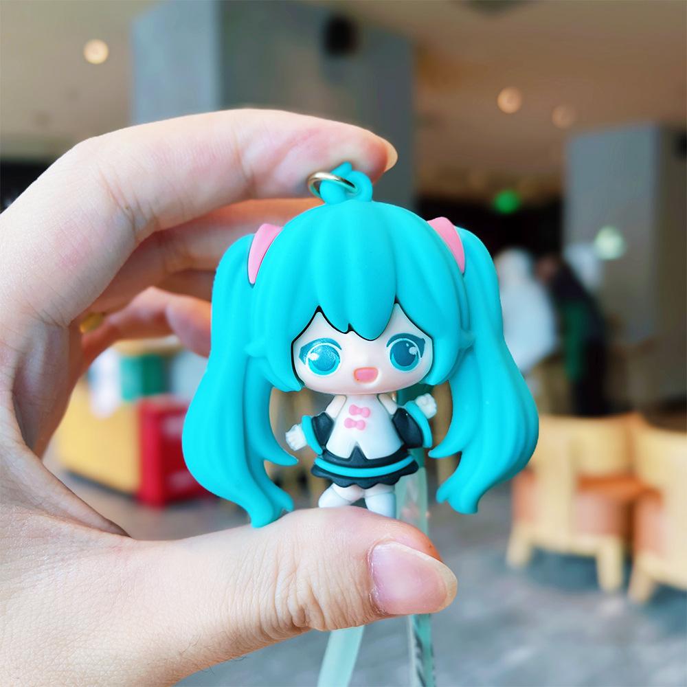 Cartoon Keychain Cute Girls School Bag Pendant Car Keyrings Creative Gift