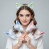 Fluffy Realistic Texture Faux Fur Cat Ears Flexible Handmade Animal Headband  Anime Cosplay