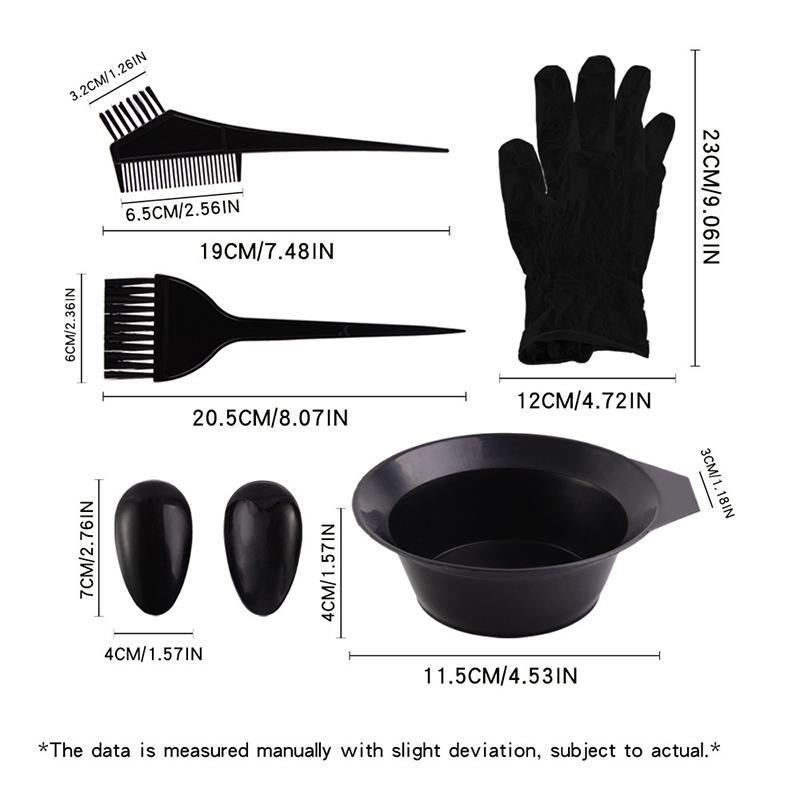 5/7/9Pcs Hair Coloring Kits Home Salon Hair Dyeing Comb Hair Bowl Coloring Brush Cream Earcap Clips Cape Hair Styling Tool
