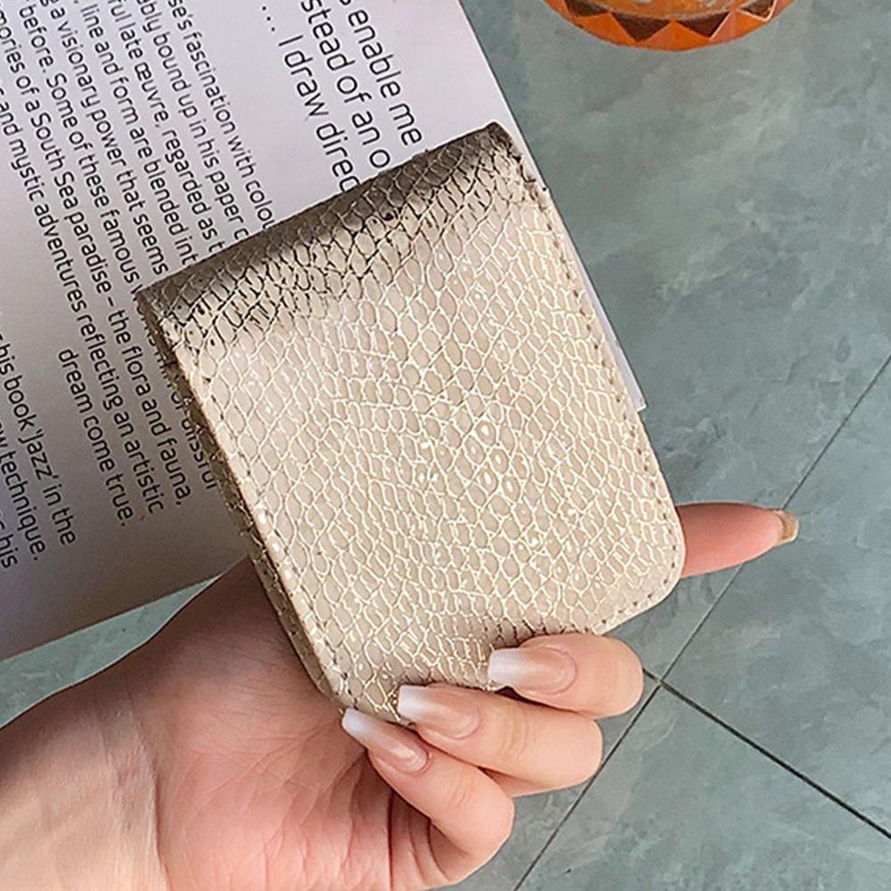 Высококачественная сумка для помады из ПУ-кожи с зеркалом, на кнопке-защелке, защитный чехол для помады, мини-косметичка