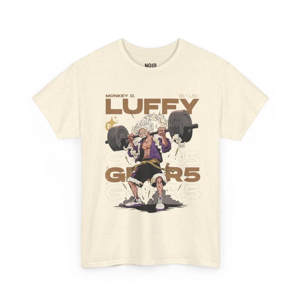 One Piece Luffy Gear 5 Powerlift Pure Cotton T-Shirt Unisex And Unisex Anime Style Fashion Comfortable Casual Short Sleeved T-Shirt