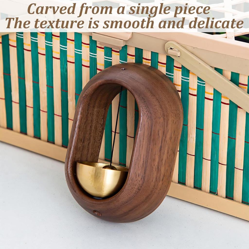 1 шт. Магнитный латунный дверной звонок-напоминание Деревянные колокольчики ветра Самоклеящийся колокольчик для двери Магазинный колокольчик Домашние украшения