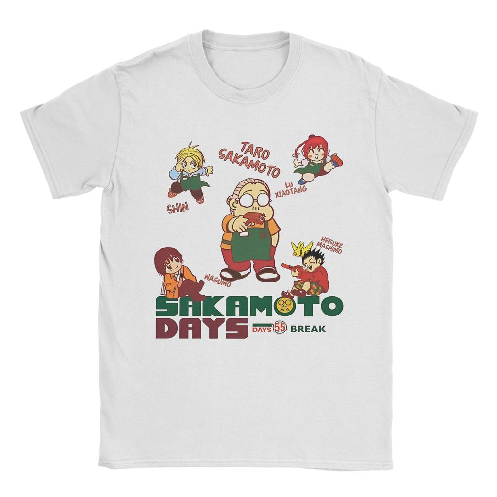 Принтованная футболка 'Дни Сакамото' мужская хлопковая с коротким рукавом Sakamoto Days с круглым вырезом летняя одежда