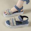 Fashion Women's Sandals Stylish Fringe Design Platform Sandals Summer New Women Shoes Buckle Open Toe Sandal Female Casual Heel Sandals