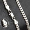 Nice 925 Sterling Silver 6MM Full Sideways Chain Necklace For Women Men Fashion Jewelry Sets Wedding Gift