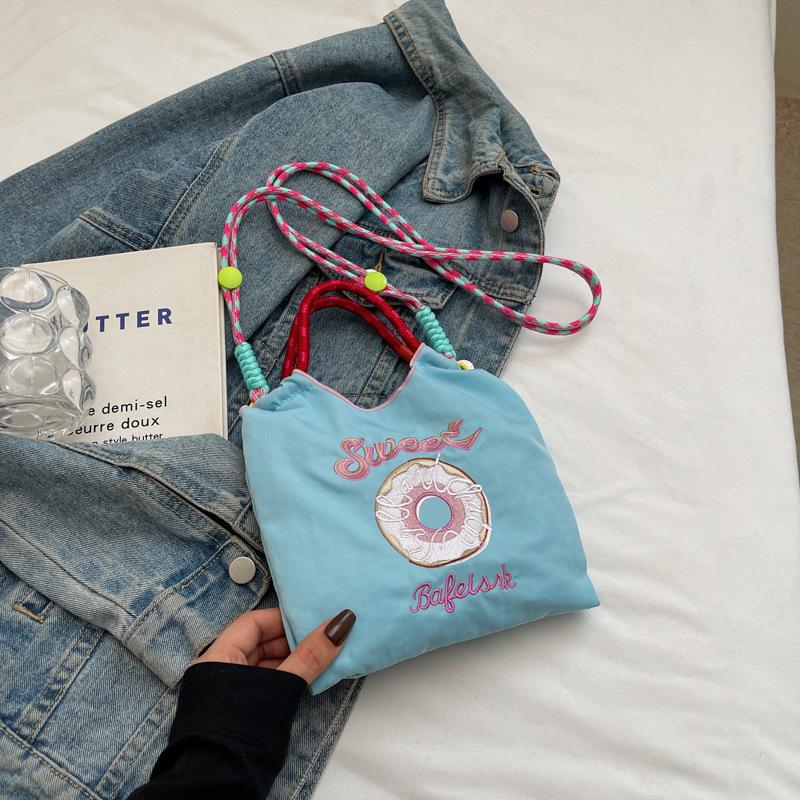 Stylish Dachshund Embroidered Nylon Crossbody Bag for Women - Autumn/Winter 2024 Collection