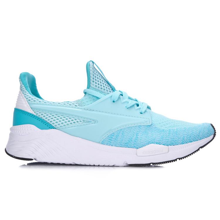 Li Ning Ткань Амортизация Скользкая Устойчивая к истиранию Дышащая Легкая Низкие Кроссовки для бега Женские AGCM052-4