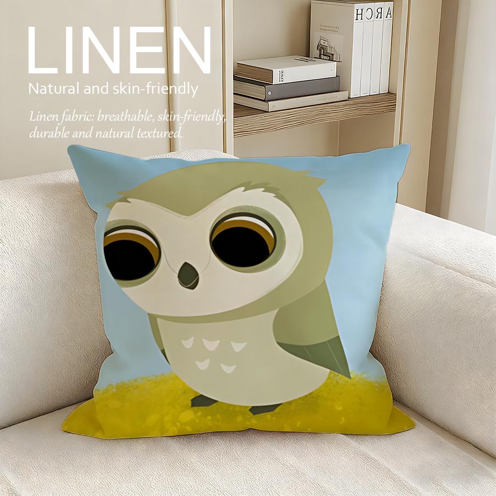 Animation Puffin Rock Cushion Cover Pillowcase Set Pcs x x Breathable Washable Sofa Cushion Cover
