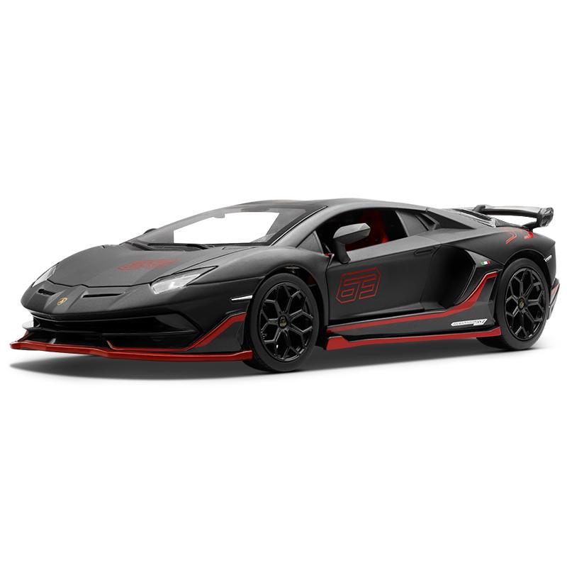 1/24 Модель суперкара Lamborghini Aventador SVJ63 Симуляция Литой Спортивный автомобиль Игрушка Подарок для детей Мальчиков Коллекционные Миниатюрные Автомобили