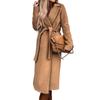 Women's Fashion Casual Hundred Lapel Coat Solid Color Long Sleeve Jacket